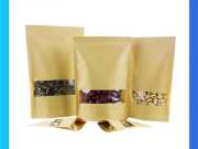 Túi Zip Giấy Kraft Có Cửa Sổ