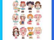 Sticker Cô Gái Cute