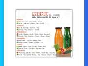 Menu Quán Nước Ép
