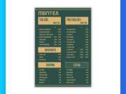 Menu Quán Trà Đá