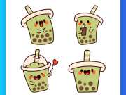 Sticker Trà Sữa Cute