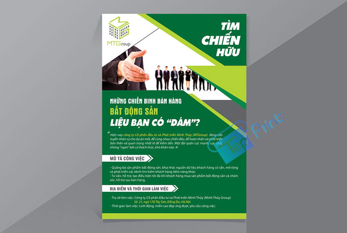 Mẫu tờ rơi tuyển dụng nhân viên ngân hàng