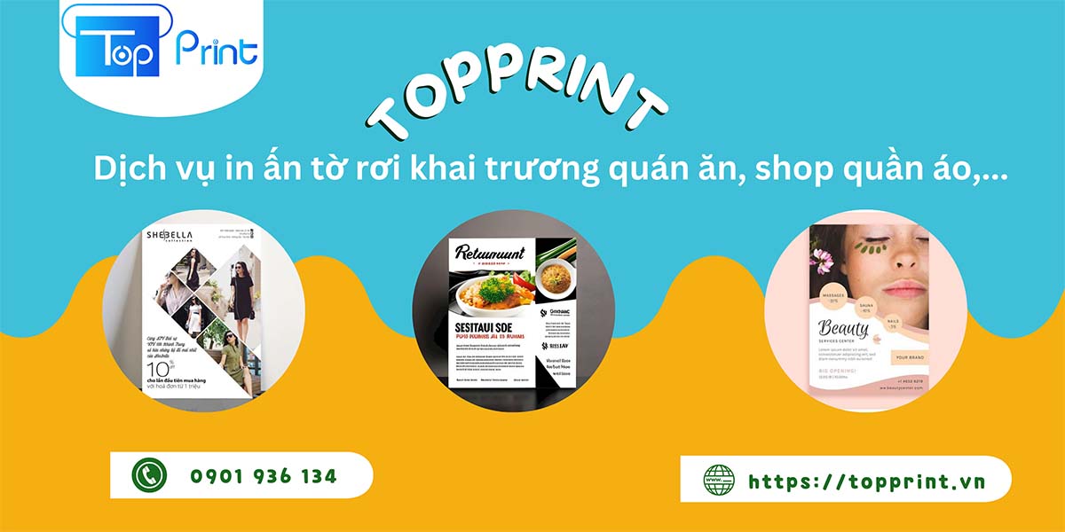 Banner dịch vụ in tờ rơi khai trương