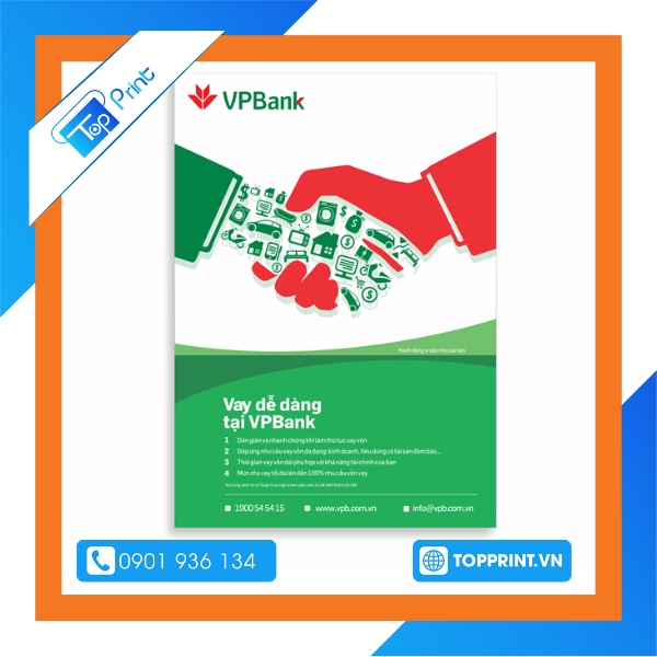 Mẫu Tờ rơi ngân hàng ấn tượng tại TOPPRINT