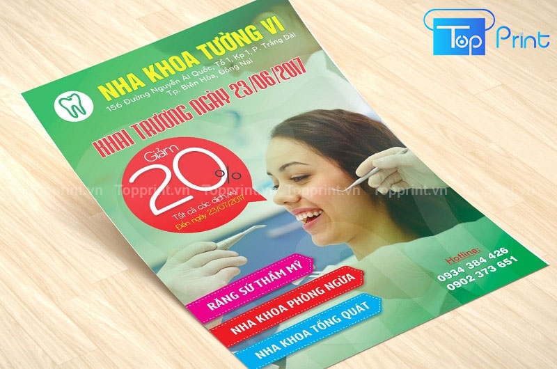 tờ rơi khai trương nha khoa