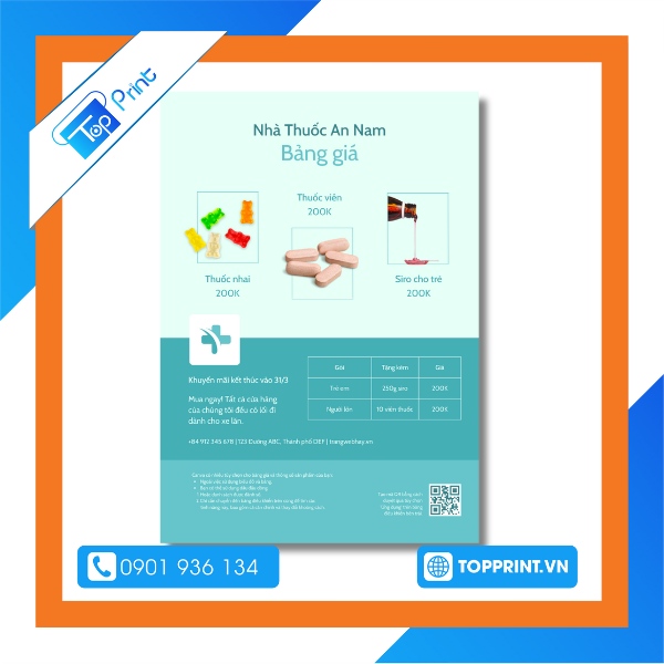 Mẫu tờ rơi khai trương của hàng bán thuốc  An Nam