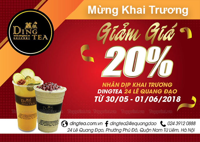 mẫu khai trương quán trà sữa