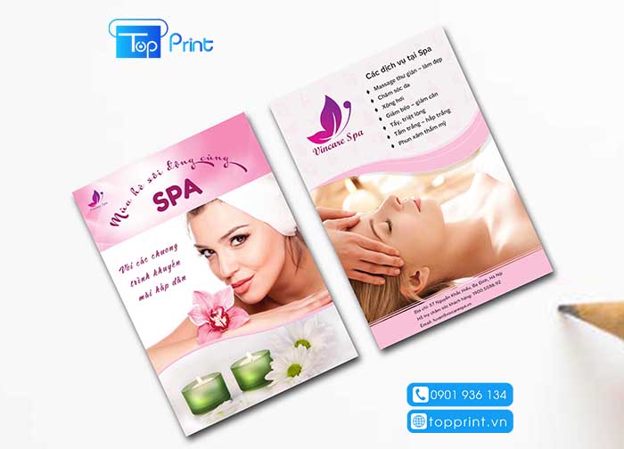 Mẫu tờ rơi dịch vụ Spa