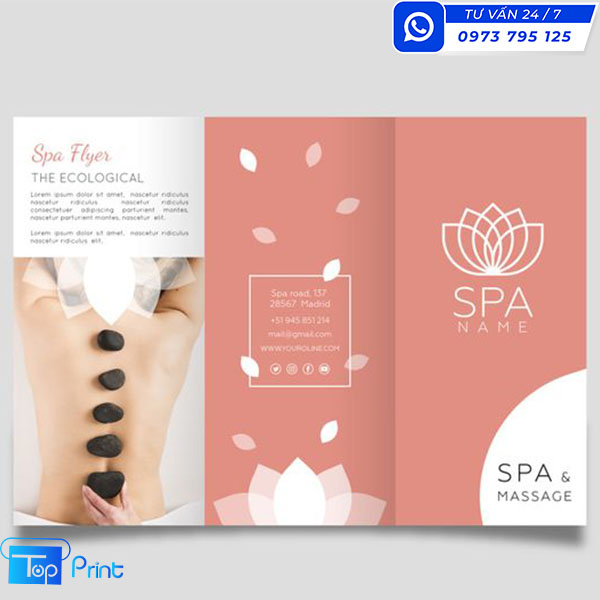 Mẫu tờ rơi Spa gấp 3 châm cứu