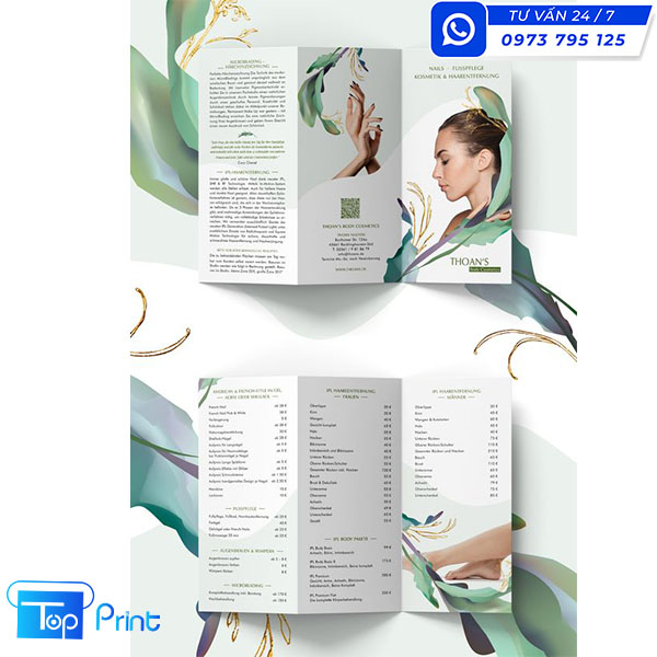 dạng tờ rơi gấp 3