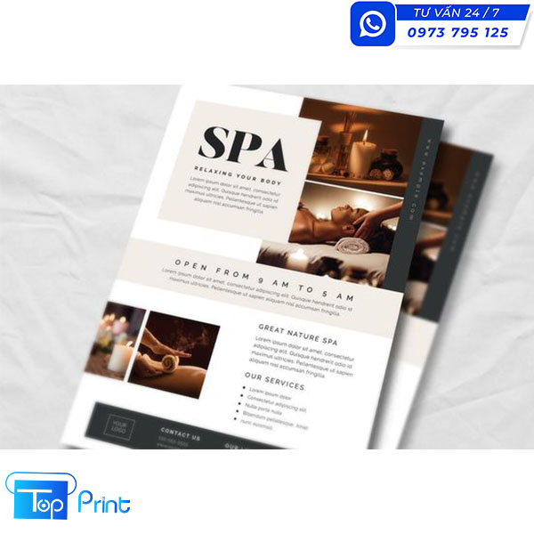 Mẫu tờ rơi quảng cáo spa dịch vụ làm đẹp