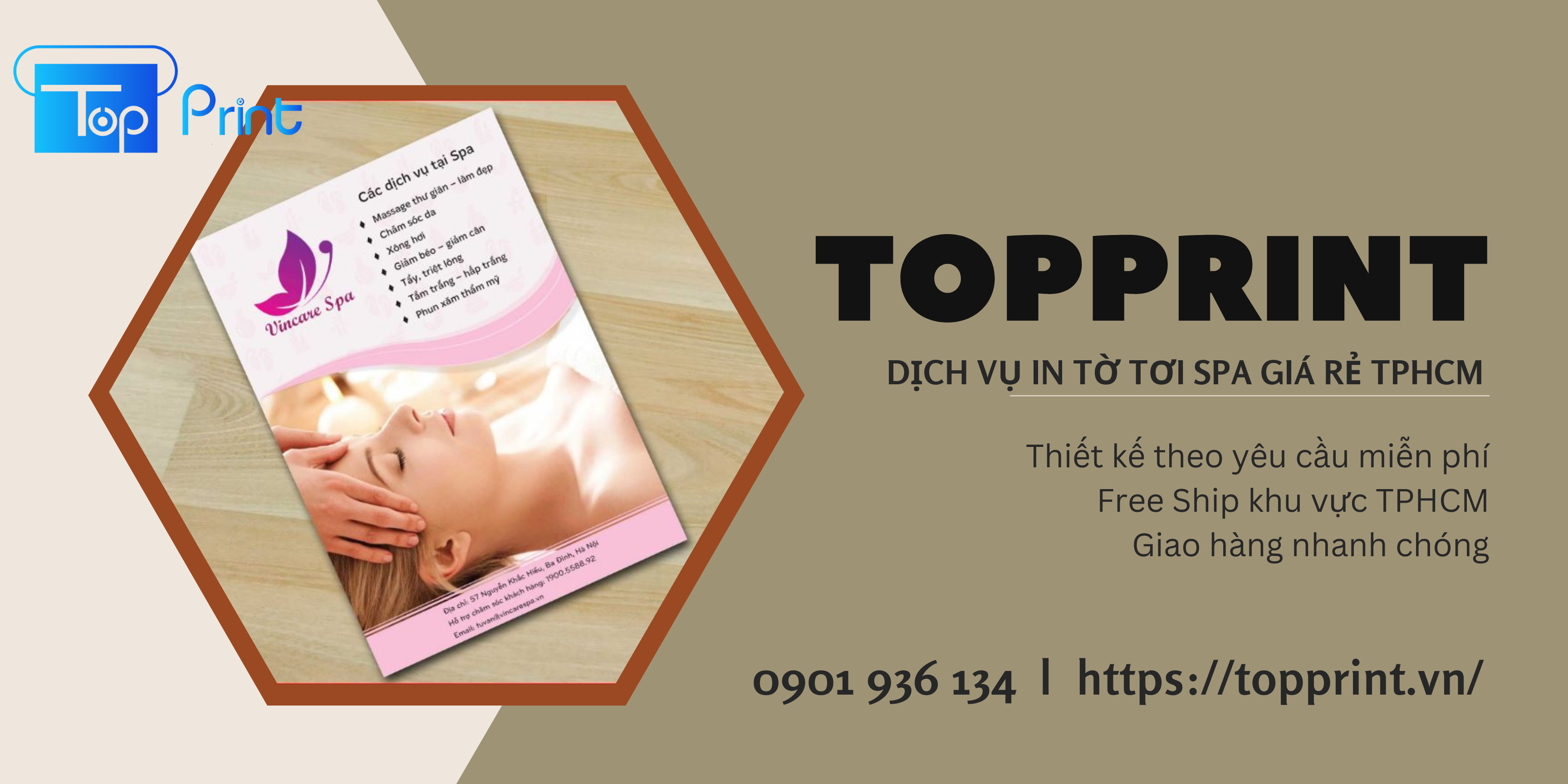 banner tờ rơi spa