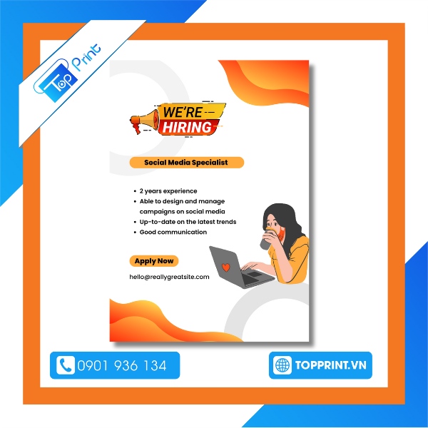 Mẫu tờ rơi tuyển dụng công nhân may