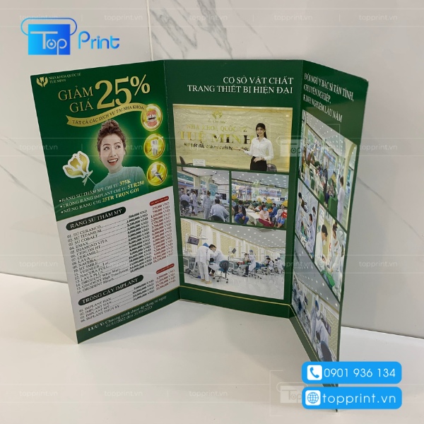 Mẫu brochure Tri-fold nha khoa