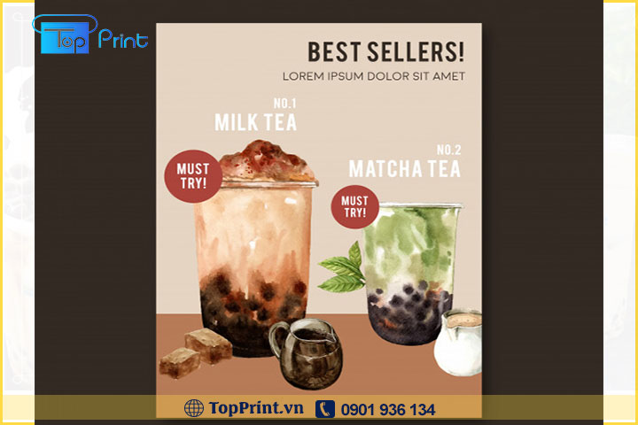 mẫu tờ rơi khai trương trà sữa