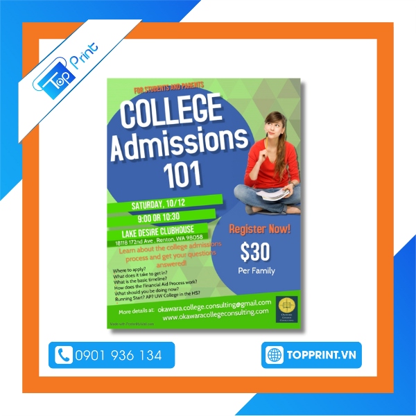 Tờ rơi tuyển sinh trung học phổ thông