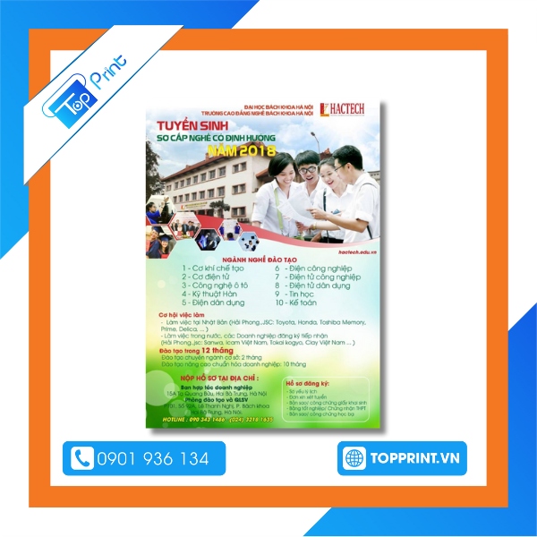 Tờ rơi tuyển sinh nghề