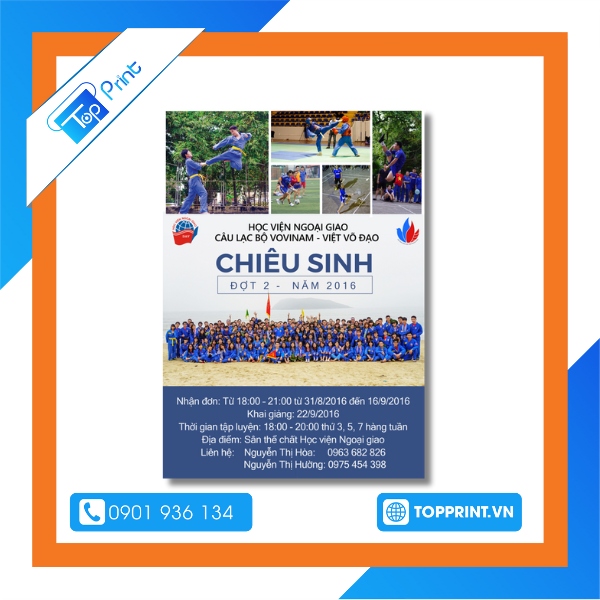 Tờ rơi tuyển sinh võ thuật