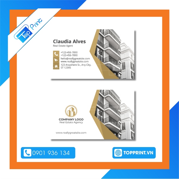 Mẫu card visit bất động sản đẹp