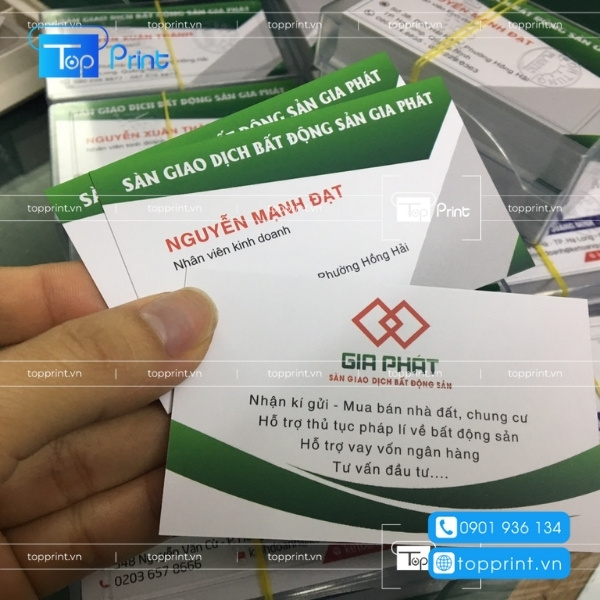 Mẫu name card bất động sản Gia Ph&aacute;t