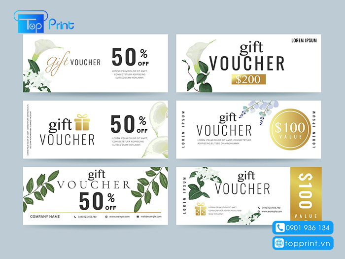 Mẫu in thẻ quà tặng bằng giấy cao cấp