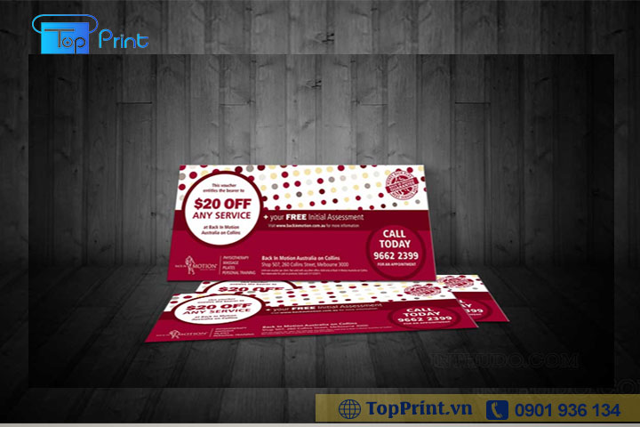 in voucher thẻ giảm giá tại TPHCM