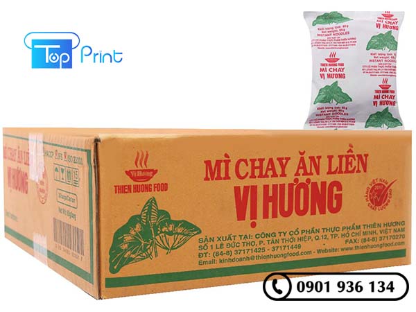 in offset thùng đựng mì chay