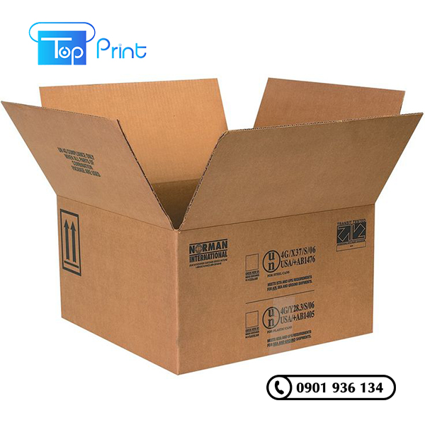 in thùng carton đựng hoa quả