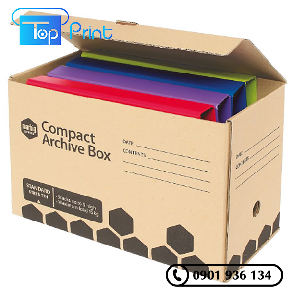 in thùng carton hình chữ nhật