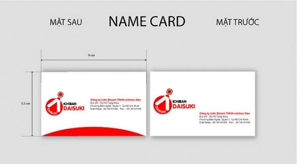 thiết kế card visit nằm ngang