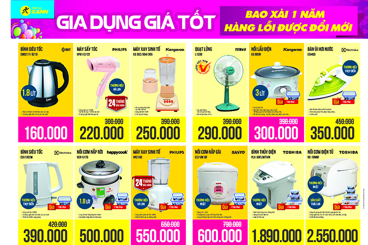 tờ rơi cửa hàng gia dụng