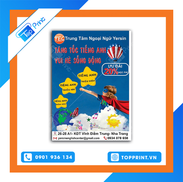 mẫu tờ rơi tiếng anh đẹp