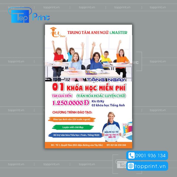 Bố cục dễ hiểu, đầy đủ thông tin của tờ rơi quảng cáo