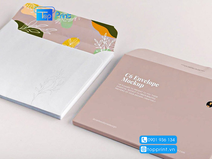 Topprint chuyên thiết kế bao thư theo yêu cầu của khách hàng