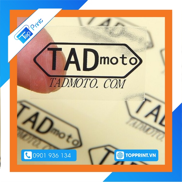 Mẫu decal trong suốt thương hiệu