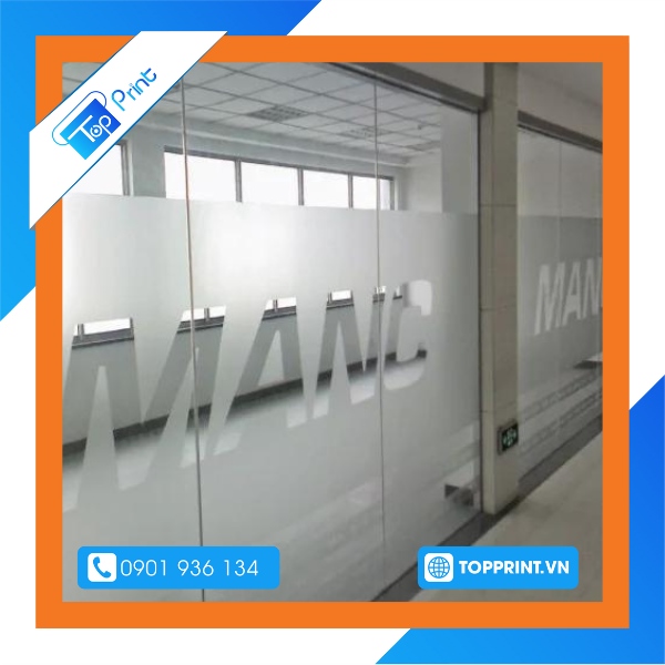 In decal trong suốt dán kính
