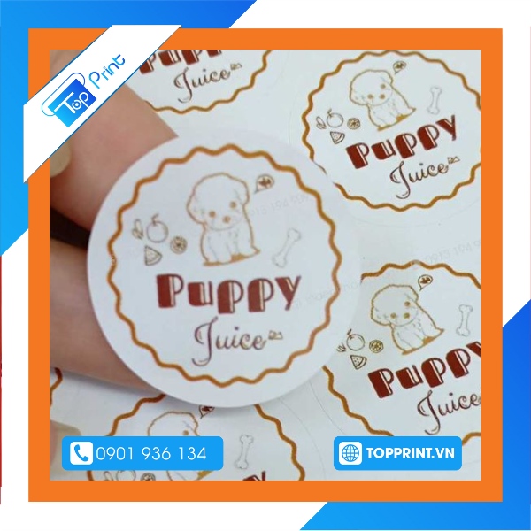 Sticker trong sữa dán sản phẩm