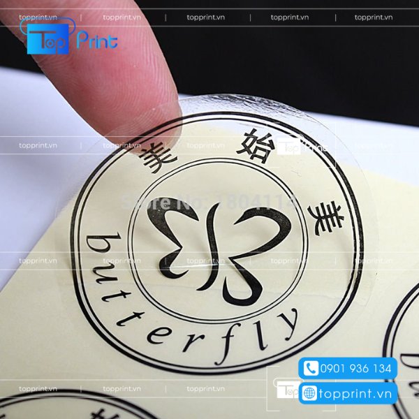 In nhãn Decal nhựa giá rẻ tphcm 