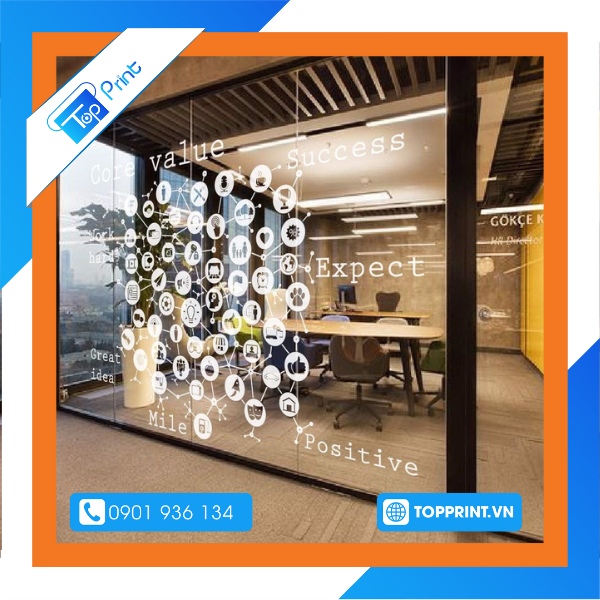 Mẫu decal trang trí cửa kính
