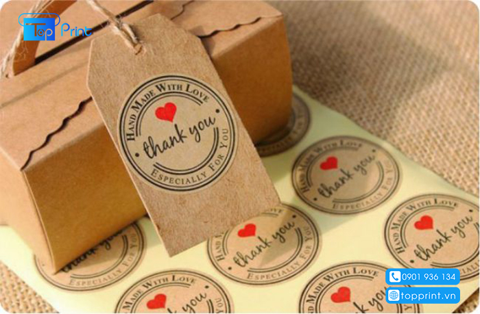 Mẫu tem nhãn decal giấy kraft đẹp nhất tại tphcm