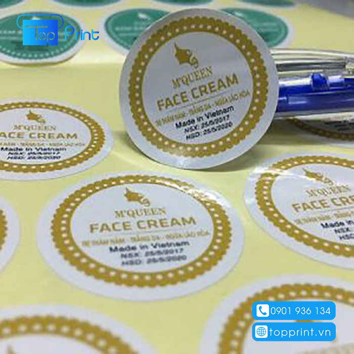 tem nhãn decal giấy kraft độc quyền tại HCM