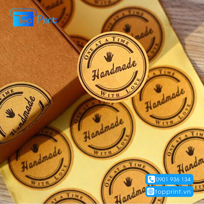 Thiết kế tem nhãn decal giấy kraft độc quyền tại HCM