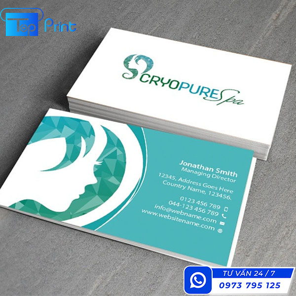 Card visit trong lĩnh vực Spa, thẩm mỹ viện