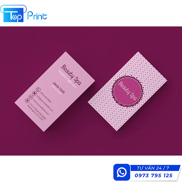 thiết kế namecard cho spa, thẩm mỹ viện thực sự ấn tượng