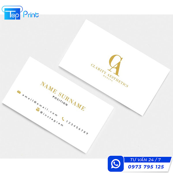 Một số mẫu namecard đẹp d&agrave;nh cho spa