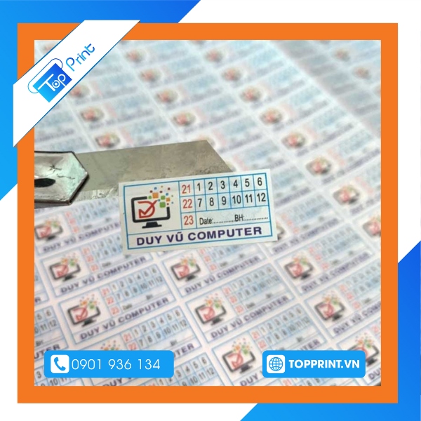 Mẫu tem vỡ bảo hành