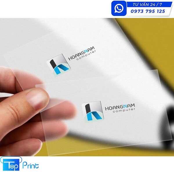 Tem nhãn decal nhựa trong