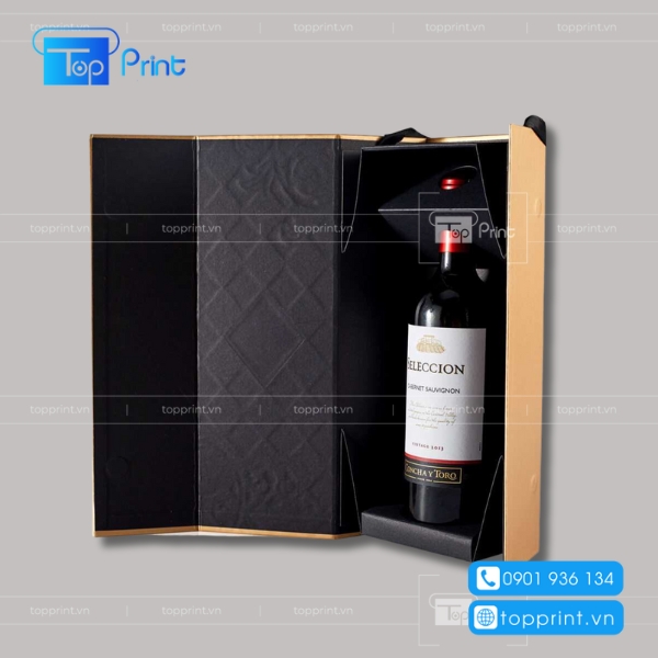 Mẫu hộp giấy đẹp dùng đựng rượu quà tặng