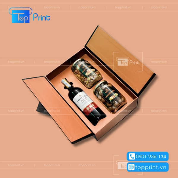 In hộp giấy đựng rượu theo yêu cầu
