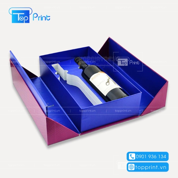 Hộp đựng rượu 2 chai sang trọng